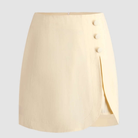 Cider Beige Slit Mini Skort Size Large - Picture 1 of 11